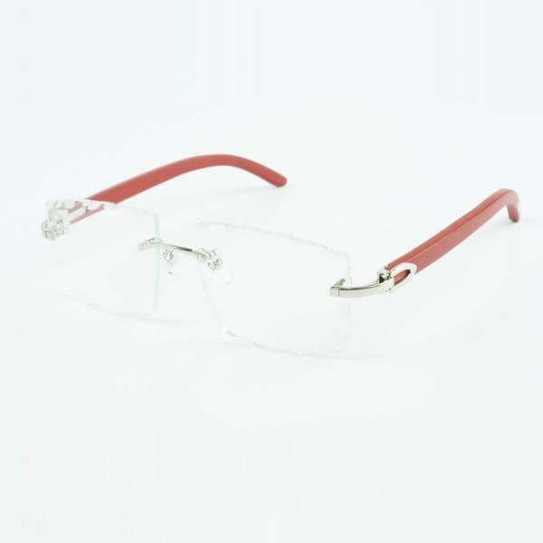 Premium high-end clear glasses 3524034 with natural red wood legs and Carving lenses 18-135 mm
