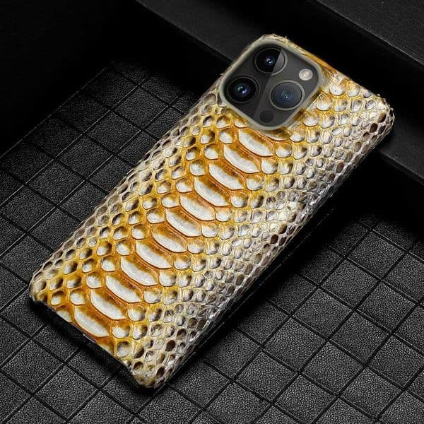 Luxury Phone Case For iPhone 17 Air 16 15 11 12 13 14 Pro Max Plus 17Pro 16Pro Max 100 Genuine Python Leather Back CoverJ260522