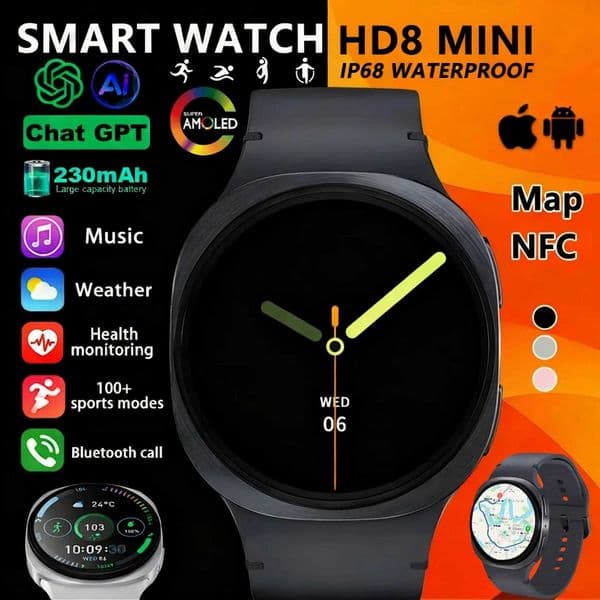 2026 New classic 8 Women SmartWatch GPS Track Sport Heart Rate Bluetooth Call IP68 Waterproof Men Smart watch For Women Men GiftT260522