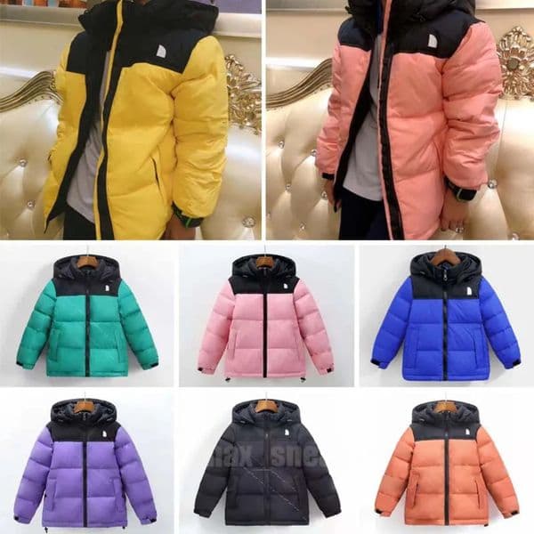 2026 New 2025 Kids Children Coat NF Designer Winter Jacket Boys perfume cologne Girls Outdoor Down Hooded Warm Parka Black Puffer Jackets Letter Print Clothing 02