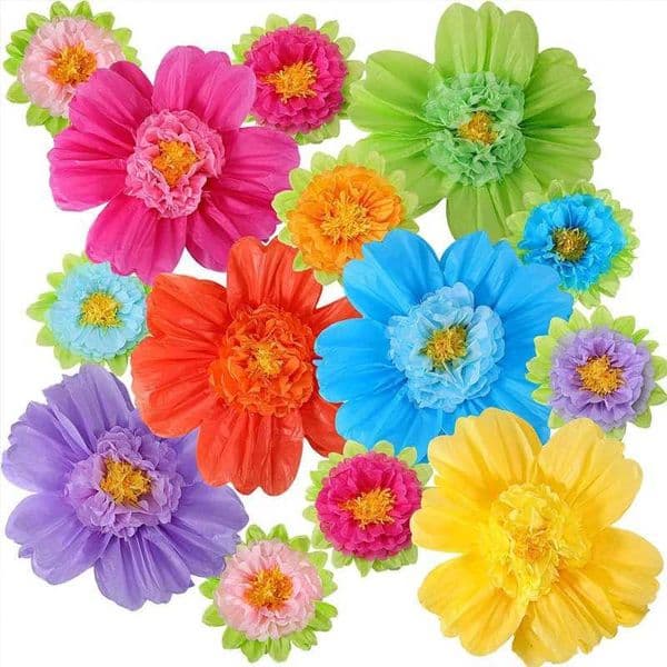 20inch Approx 508cm Giant Carnival Paper Flower Wall Background Mexican Pom Poms for Carnival Crafts Birthday Party Decor L260522