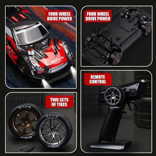Professional RC remote control car four-wheel drive drift racing car cool lighting competition racing car electric toy H2605221