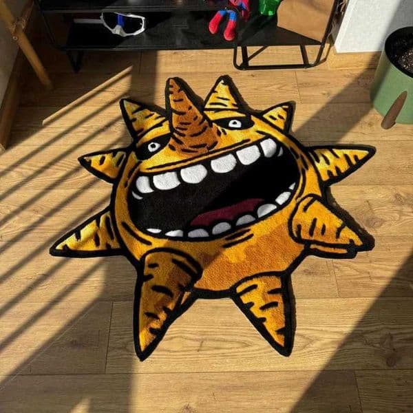 VIKAMA Anime Style Creative Sun Carpet Unique Home Accessories Festival Gifts Creative Living Room Bedroom Decoration Carpet X260522