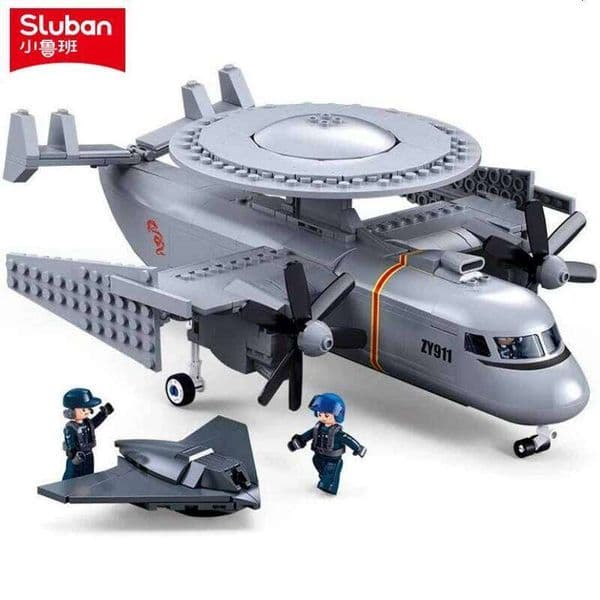 291PCS KJ-600S AEW Model Bricks Airborne Early Warning Aircraft Building Blocks Sets Educational Toys for Children 26Y0522