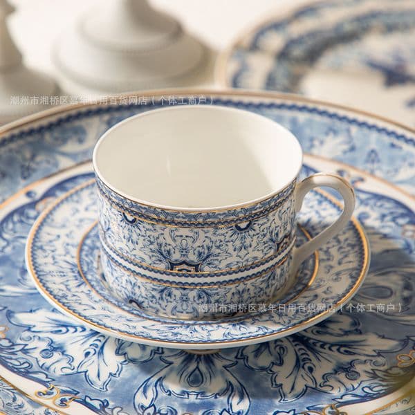 Turkish style simple coffee cup set cup saucer British afternoon tea household ceramics Phnom Penh pottery hot-selling