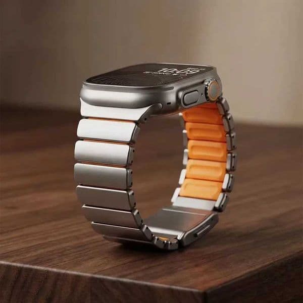Titanium Metal Band For Watch tra 3 11 10 9 8 7 SE 6 Liquid Silicone Magnetic Strap For iWatch 42mm 44mm 45mm 46mm 49mm J260522