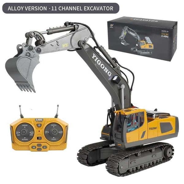 124 Scale 24G RC Construction Vehicle Toys Set for Kids Excavator Dump Truck Loader Bulldozer - Premium Alloy Plastic H260522