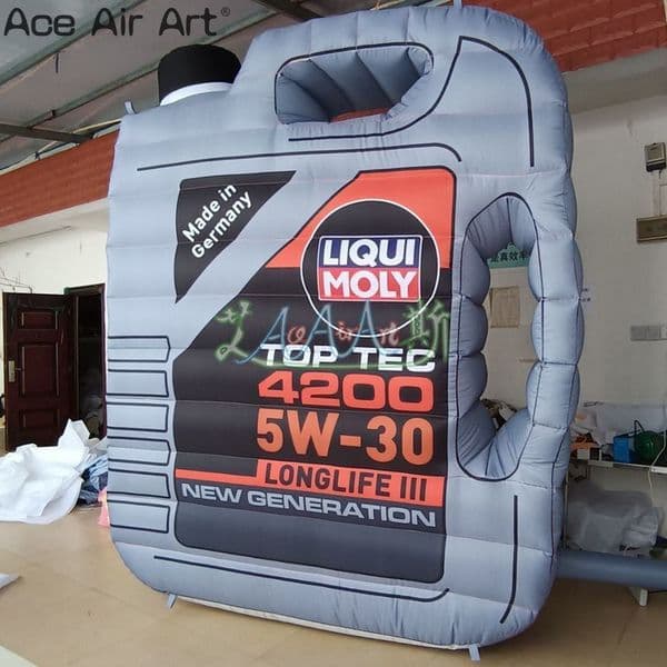 6m 20ft high Large Gray Oil Drum Model Replica, Suitable For Commercial Event Promotional Decoration