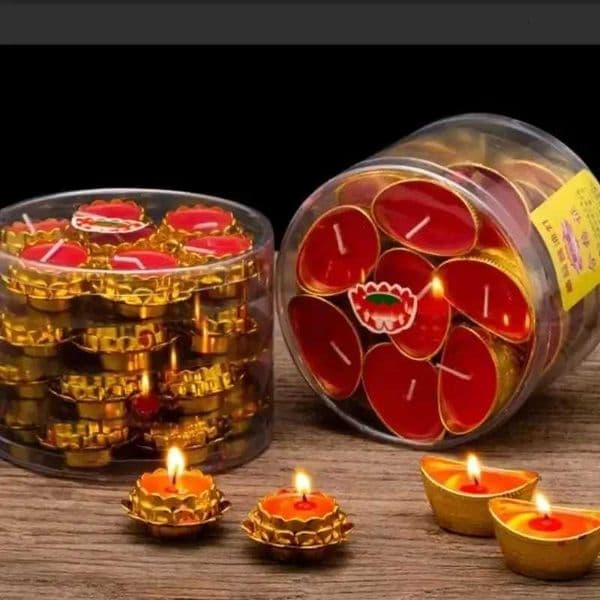 28 Pcs Handmade Lotus Flower TeaLight Candle Floating Candle and Tea Lights Centerpieces for Tables Bridal Baby Shower H260522