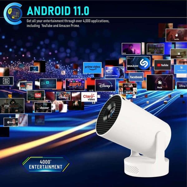 2026 New HY300ultra Ultra-Short Throw Projector 4K HD High Lumen Android System Mini Home Theater Projection Device