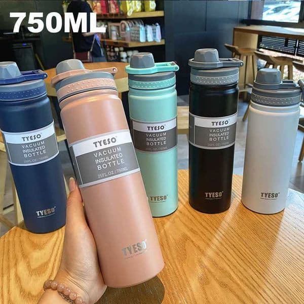 750ML Tyeso Thermos Bottle Stainless Steel Vacuum Flask Insulated Water Bottle Travel Cup For children Coffee Mug Termica T260520