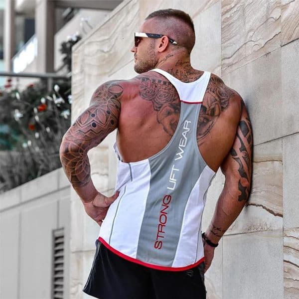 Nieuwe Mens Bodybuilding Tank Top Sportscholen Fitness Mouwloos Shirt Nieuwe Mannelijke Katoenen Kleding Mode Singlet Vest 260521
