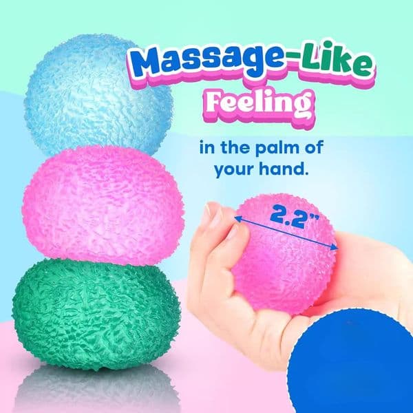 Deep Kneading Ice Ball: Multicolor Texture Squeeze Toy Silent Office Fidget for Anxiety Relief Sensory Stress Reliever BY SEA