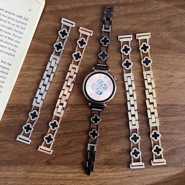 18 20mm 22mm Luxury Stainless Steel Strap for GT5 Pro 42mm 4 5 41mm Wen Diamond Band for Galaxy 7 6 5 40mm 44mmJ260522