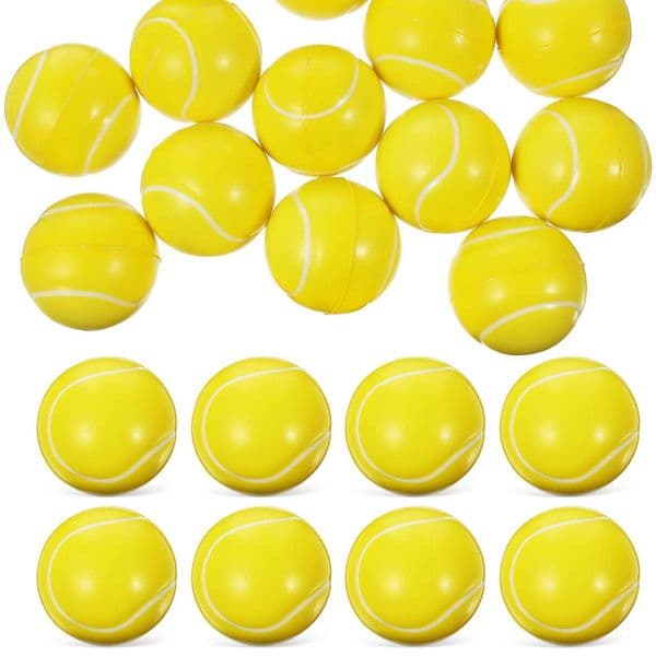 16 Pcs Foam Mini Tennis Stress Balls Sports Squeeze Balls Golf Practice Hand Strengthener Soft Exercise Balls Compact Size For C260522
