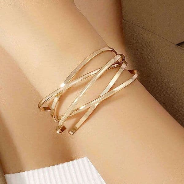 Fashion Wide Bracelet Open Alloy Women and Girls Jewelry Festival Party Birthday Gift Elegant Decorative Accessories y2k 2024 26W0522