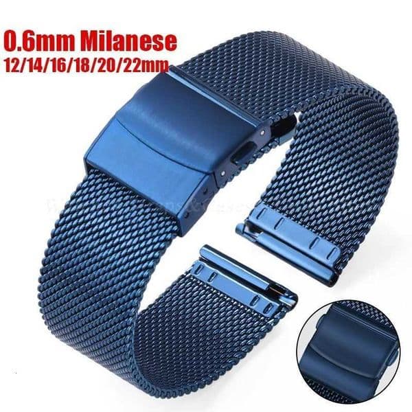 General Use Quick Release Watchband Stainless Steel Band 06mm Milanese Strap 12/14/16/18mm 20mm 22mm 24mm for ega for DW BeltJ260522