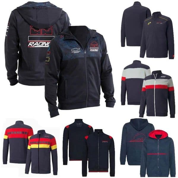 2023 F1 Jacket Hoodie Formula 1 Racing Suit Hoodies Driver Zipper Sweatshirt Casual Car Logo Windproof Jackets Outdoor Motocross Jersey