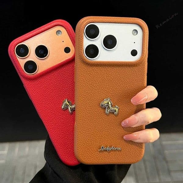 Luxury Leather Phone Case for iPhone 13 11 15 12 14 16 17 Pro Max Air 14 15 16 Plus Mini Silicone Shockproof Protector CoverJ260522