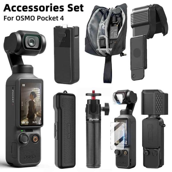 Accessories Set for DJI OSMO Pocket 4 Screen Protector Lens Protective Case Storage Bag ND Filter Selfie Stick Tripod Z260522
