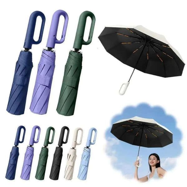 2026 10Bones Windproof Fully Automatic Folding Umbrella With Loop Buckle Upf50+ Protable Compact Sun Rain Umbrellas perfume For cologne Women And Men Free Shipp 9