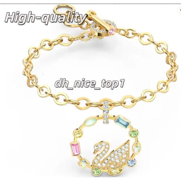 2026 AAA Swan Jewellery Designer Swarovkis Luxury Bracelet For Woman Luxehigh Version Bracelet Crystal Gradient Swan Bracelet Light Luxury Bracelet Fo C5 Be5