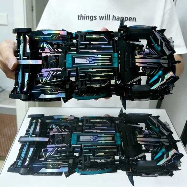 114 Black Sports Car Building Blocks Set Suitable for 14 Adult Educational Assembled Model Home Decoration Gift Z260522