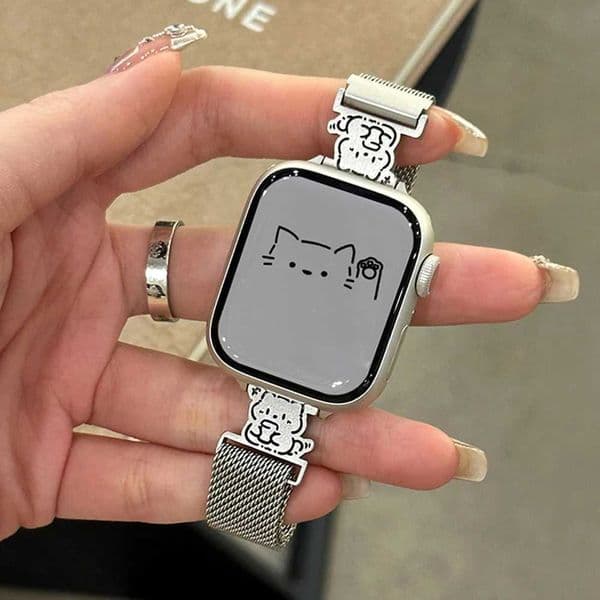 Korean Cute Cat Magnetic Strap For Watch Band 49 41 44 45 42 46 Wen Wrist Bracelet For iWatch 9 8 7 10 SE Lovely Kitten J260522
