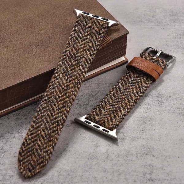 Vintage Woolen Leather Strap For Watch Bands 49mm tra2 44mm 40mm 45mm 41mm 46mm 42mm Bracelet iWatch Series 9 8 SE 7 6 5J260522