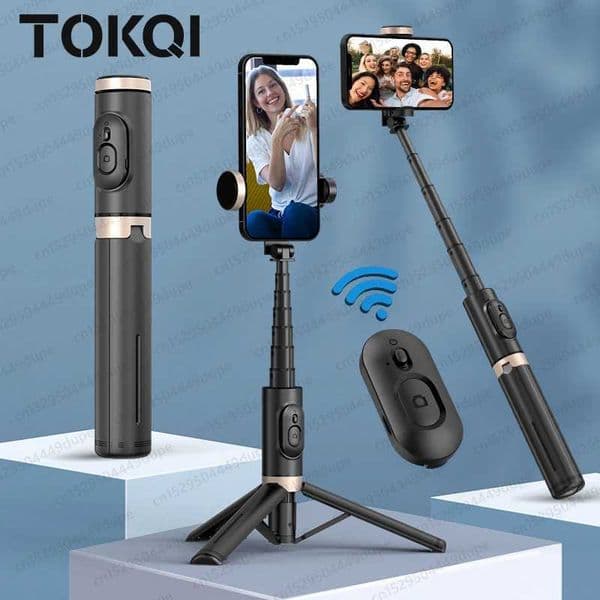 Bluetooth Wireless Handheld Selfie Stick Tripod Extendable Monopod with Remote for iPhone 13 Pro Max Phone Live Z260522