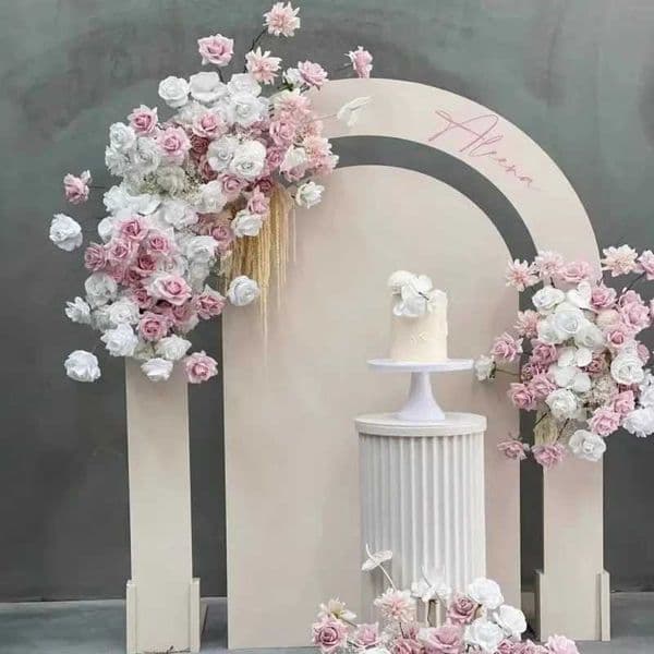 Luxurious pink Artificial Rose Arch Decor Hang Flower Row Wedding Backdrop Wall 5D Floral Arrangement Party Window Display propR260522