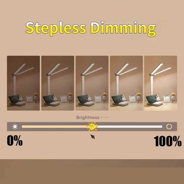 LED Desk Lamp USB Rechargeable Table Lamp 3 Levels Dimmable Touch Desk Lighting Eye Protection Foldable For Bedroom Desk Light C2605211