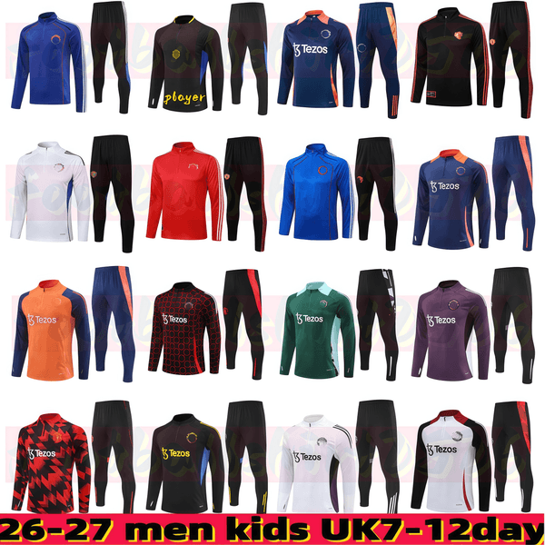 26 27 MAINOO RASHFORD ManchEsteeES Kids Football Tracksuit 24 25 26 Men Soccer wear kit Chandal Entrenamiento Survetement united Tuta Calcio Trainingsanzug