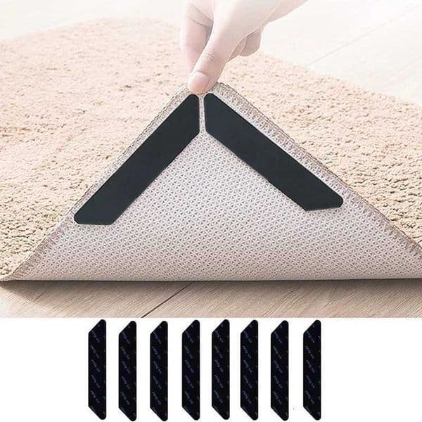 8/16pcs Carpet Non-slip Sticker Washable Anti-slip Mat Anti Curling Rug Pads Floor Carpet Corner Clip Fixed Grippers Tape X260522