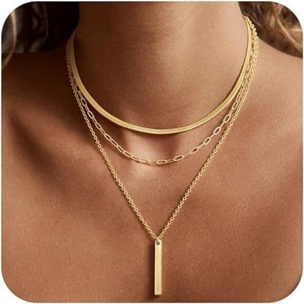 High Quality 2025 Best-Selling Simple Commuting Layered Necklace Set, Casual Style, Versatile Trendy Accessory Design, Short Style