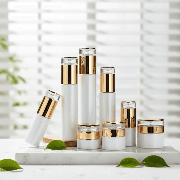 Luxury Skincare Glass Cosmetic Packaging Set 50ml 100ml Lotion Spray Bottle 20g 30g 50g Face Cream Jar