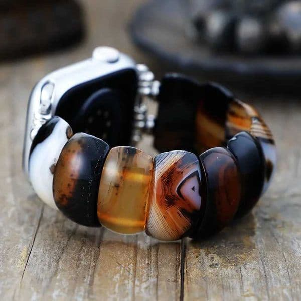 Bohe Classy Stone Smart Watch Strap Elastic Wristwatch Band Replacement Cuff Bangle Bracelet Iwatch JewelryJ260522