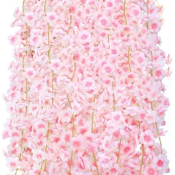 180CM Artificial Flowers Vines Silk Sakura Fake Flowers Hanging Garland Ornaments for Home Decor Garden Wedding Party Decoration L260522