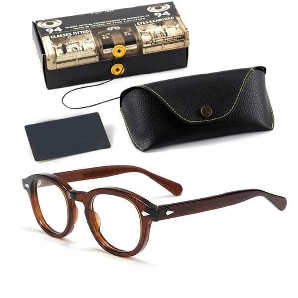 Mens Spectacle Frame Johnny Depp Style Glasses Clear Lens ner Computer Women Retro Acetate Frame Eyeglasses 260521