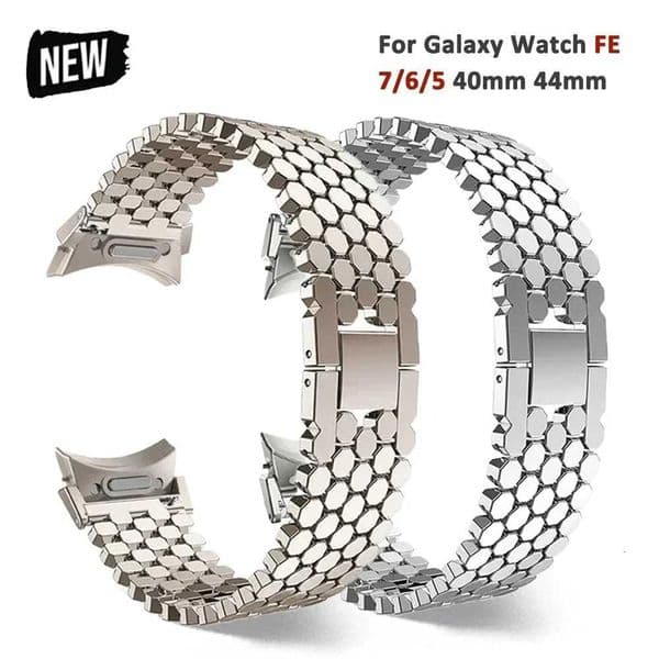 Wen Stainless Steel Band for Galaxy Watch FE 7/6/5 40mm 44 6 Classic 47 4m No Gaps For galaxy 5Pro 45mm Luxury StrapJ260522