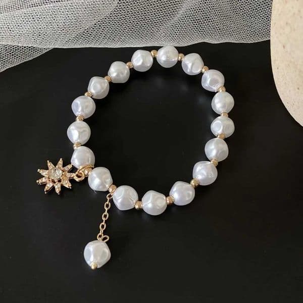 Romantic Double Layer Pearl Charm Bracelet Fashion Multi-layer Cute Girl Bracelet for Women Party Holiday Birthday Gift JewelryZHR260522