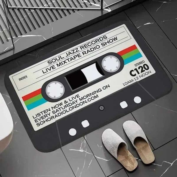 Retro Cassette Tape Bath Mats Super Absorbent Bathroom Carpet Home Entrance Welcome Non Slip Doormat Rug for Kitchen X260522