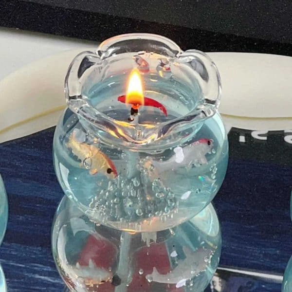 Mini Bubble Fish Tank Candle Cute Aromatic Scented Candle Decor For Bedroom Meditation Party Favors Home Aesthetic Decoration H260522