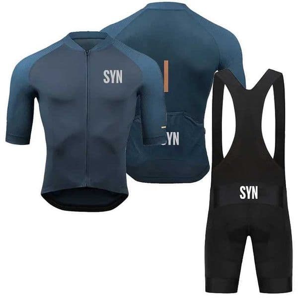 SYN-Anti-UV Cycling Jersey Set for Men Breathable Racing Sport MTB Bike Clothing Suit Summer Z260522
