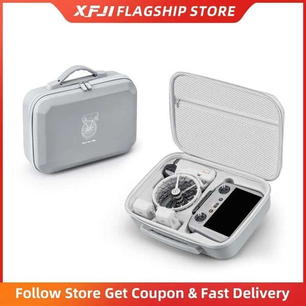 XFJI Carrying Case for DJI FlipTravel Protective Storage Bag PU Leather Drop-resistant Hard Shell Handbag Drones Accessories Z260522