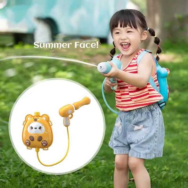 Cartoon Water Guns Toy Summer Kids Outdoor Beach Backpack Water Guns Toy Childrens Interaction Water Fight Game Toys Water Guns L260523