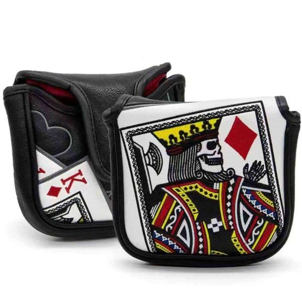 King Of Hearts Embroidered Mallet Putter with Magnetic Closure Most Brand,Golf Accessories for Men Golfers Christmas Gift 26Y0523