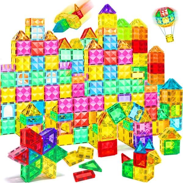 36/56/86PCS Magnetic Building Blocks Construction Set 3D Toys For 3 Years Kids Montessori Educational STEM Building Blocks Toys260514