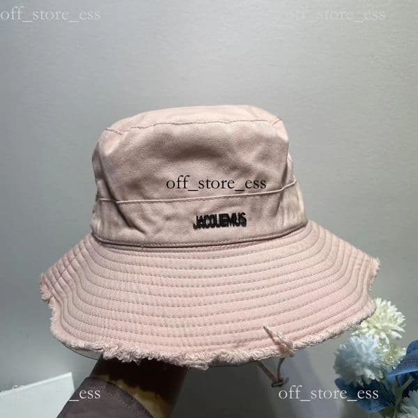 jacquard Les Classiques Frayed Expedition Cotton Bucket Designer Summer Beach Hat with Silver Metal Logo Topstitched Brim Long Adjustable Strap Holiday Cap d72