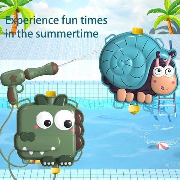 Summer Backpack Water Gun Cartoon Water Gun Beach Water Toys Outdoor Animals Backpack Water Gun Children Toys Gift L260523